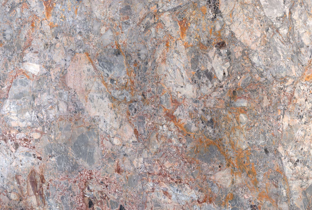 Breccia Romana Multicolor marble texture - ultra high resolution photo of a real slab, 638 MP