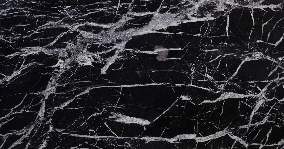 Nero Marquina marble texture - ultra high resolution photo of a real slab, 471 MP