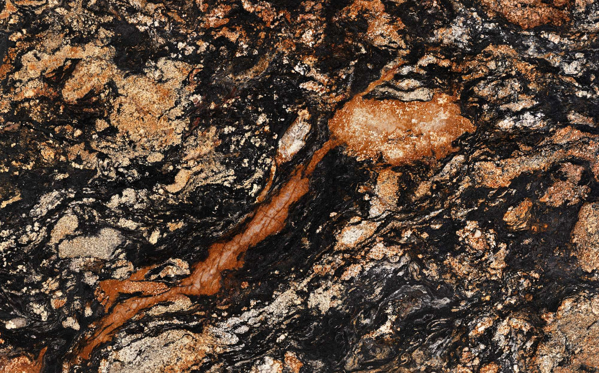 Magma Gold granite texture - ultra high resolution photo of a real slab, 391 MP