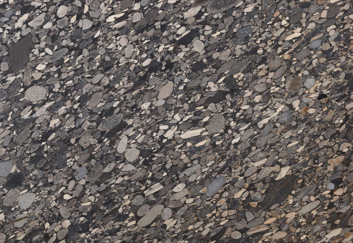 Black Mosaic granite texture - ultra high resolution photo of a real slab, 331 MP