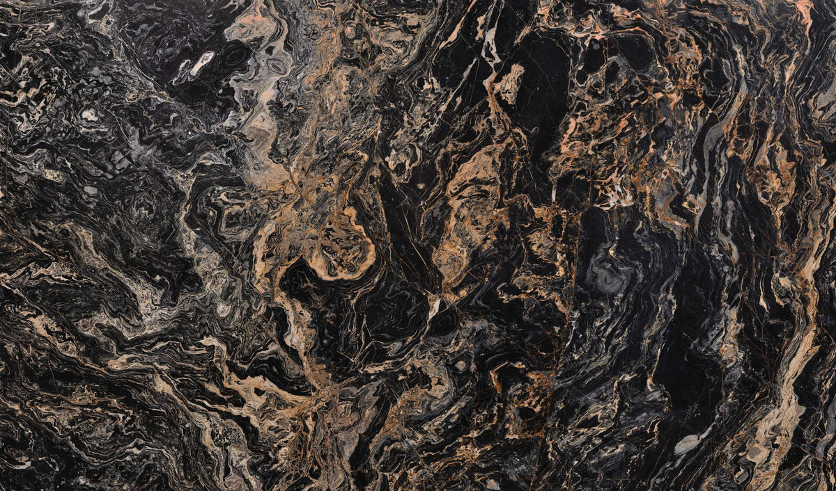 Nero Portoro marble texture - ultra high resolution photo of a real slab, 611 MP