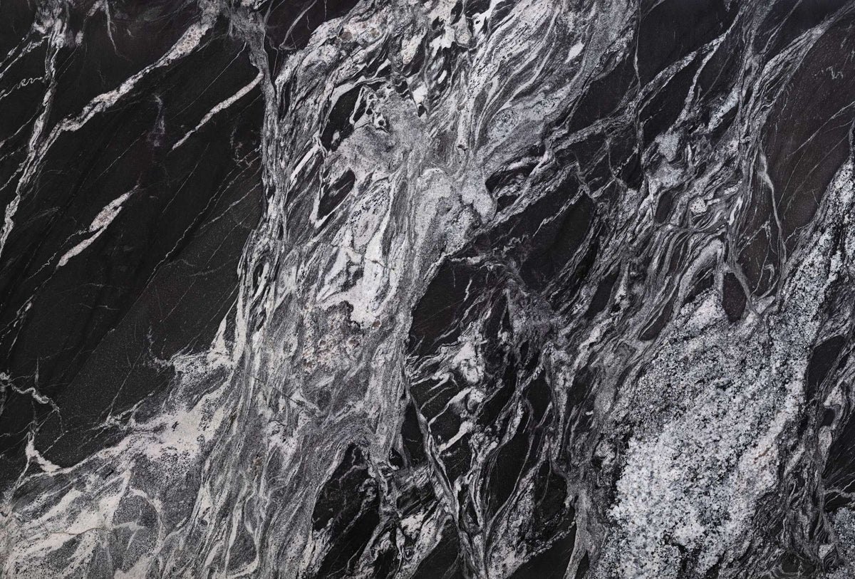 Forest Black granite texture - ultra high resolution photo of a real slab, 682 MP